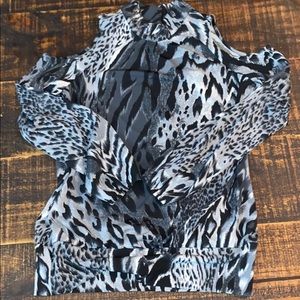 Leopard long sleeve blouse